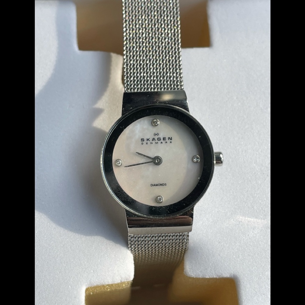 Skagen Denmark silver watch